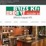 Brizs Faipari Kft honlap nyitóoldal 