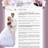 Ági és Gergő esküvői honlap - nyitóoldal az esküvő után, GevaPC honlap