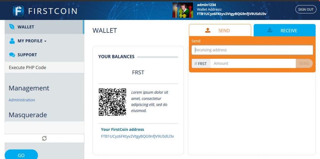 FC Wallet - send and receive coins